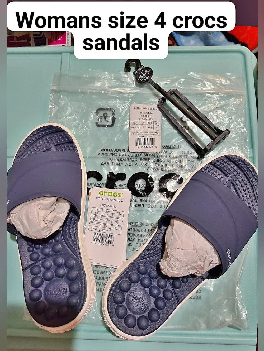 Crocs Navy Slide Sandals